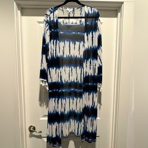 Long tie-dye cover up